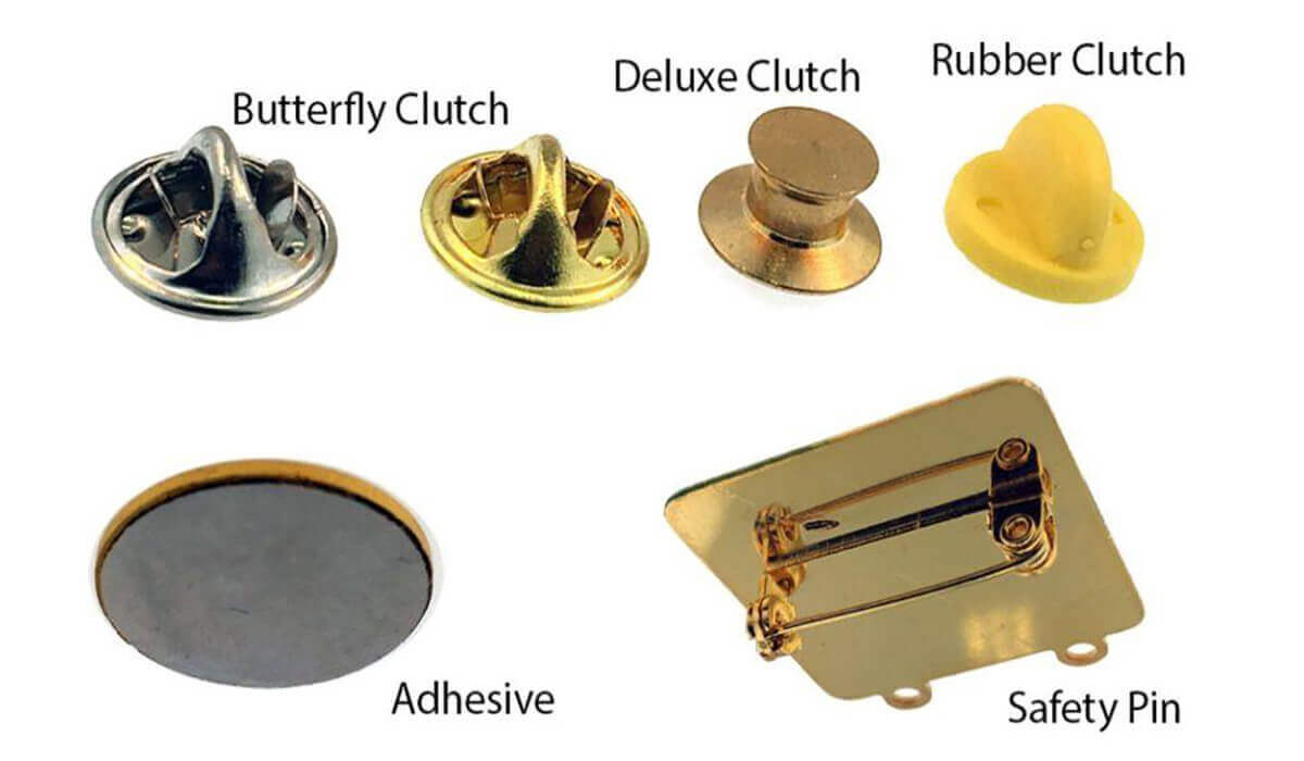 types of enamel pin backs